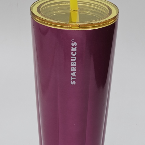 Starbucks Puffy petunia magenta stainless steel venti 24 ouunce tumbler - Picture 2 of 10